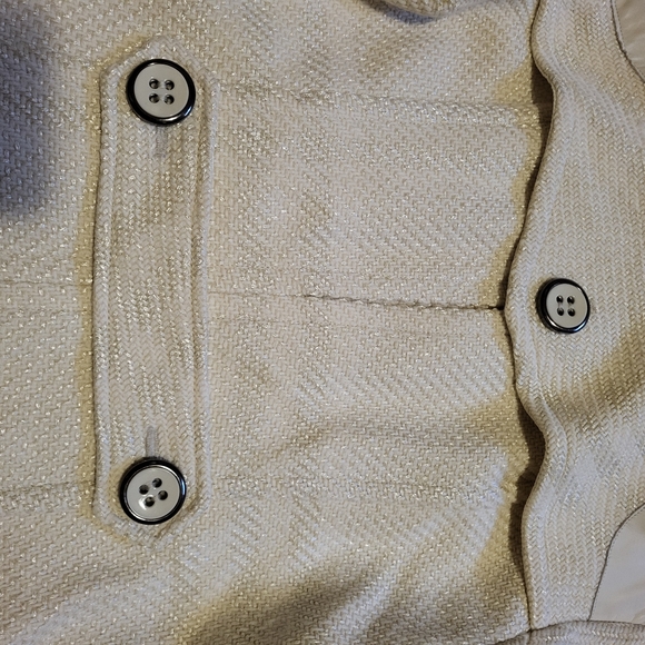 Mackage women's wool leather cream pea coat size M - Picture 6 of 10